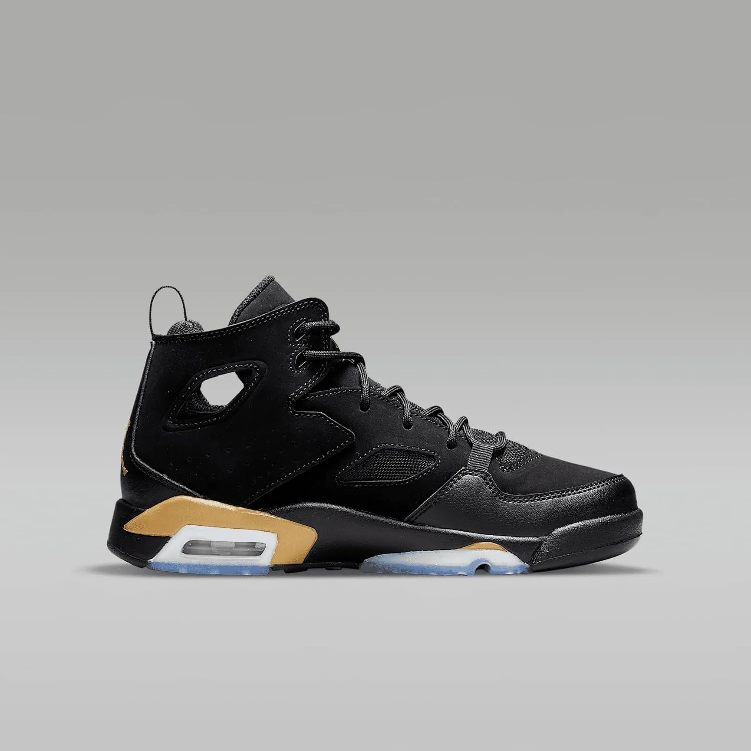 Jordan Flight Club '91 Big Kids' Shoes (DM1685-007, Black/Metallic Gold)