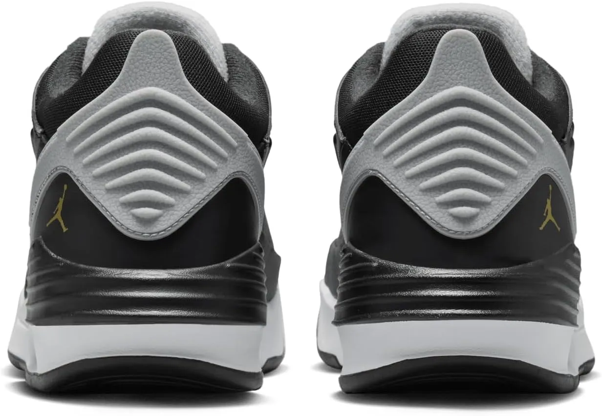 Jordan Max Aura 5 Men's Shoes (DZ4353-017, Black/White/Wolf Grey/Metallic Gold)