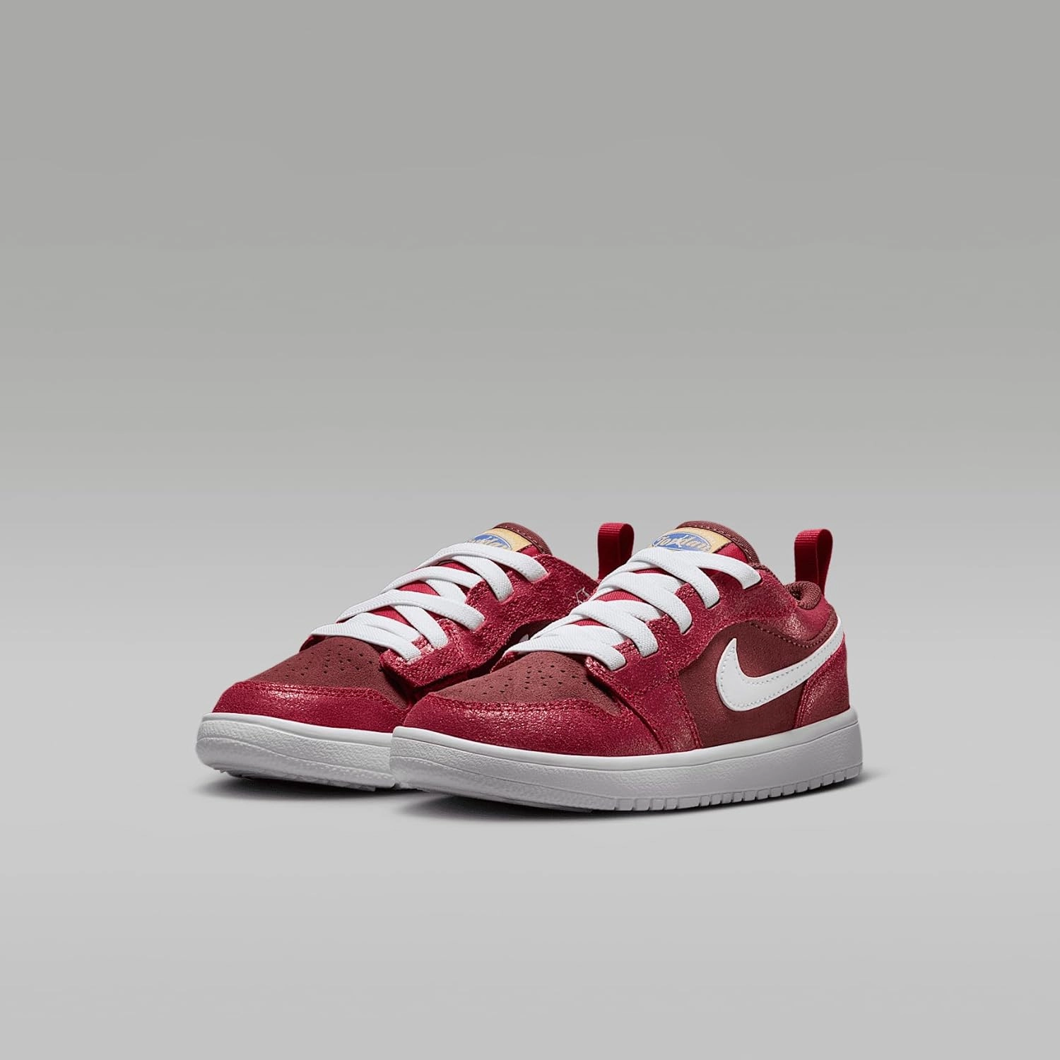 Jordan 1 Low Alt SE Little Kids' Shoes (HF3204-200, Dark Pony/Varsity Red/Metallic Gold/White)