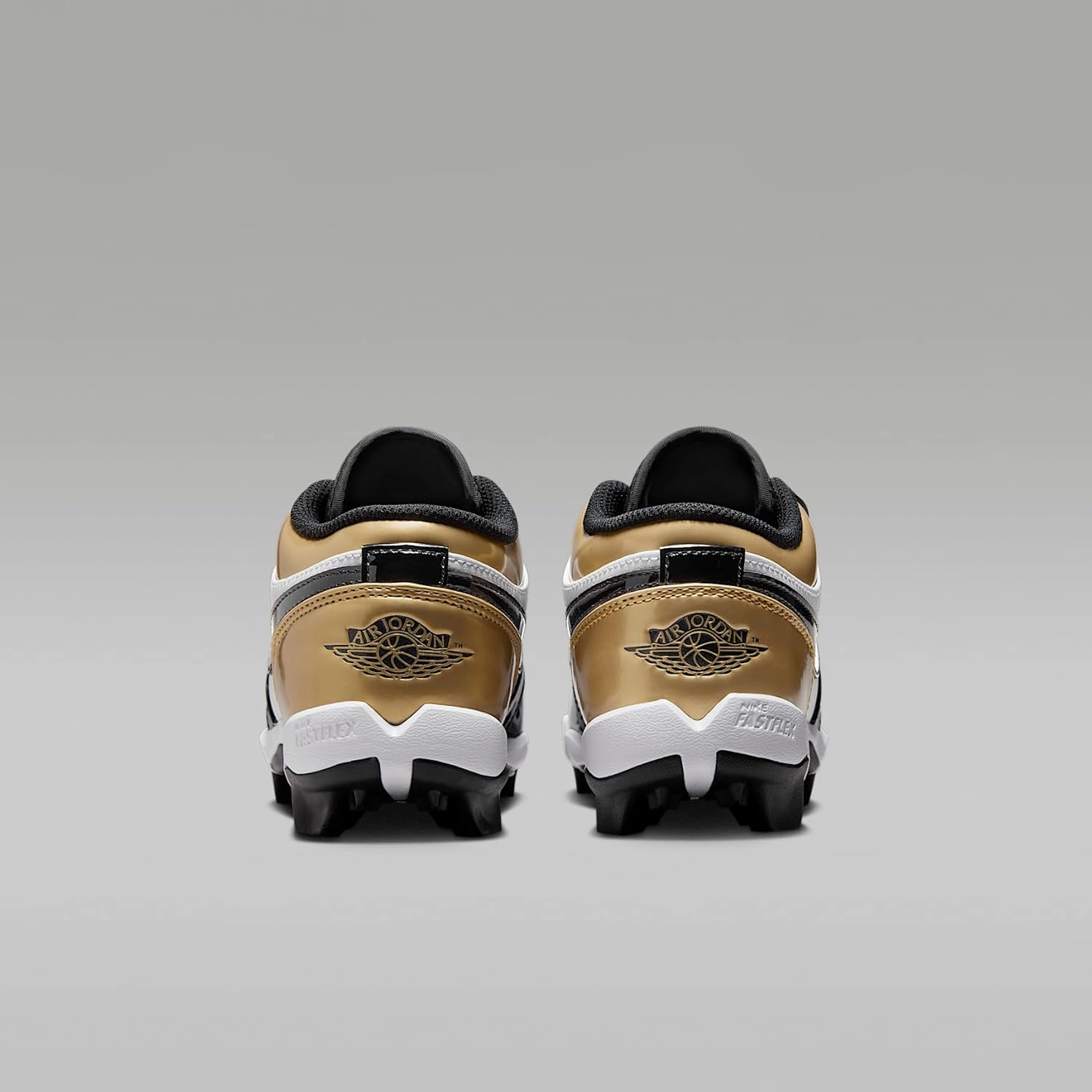 Jordan 1 Low Little/Big Kids' Cleats (HF6885-701, Metallic Gold/White/Black)