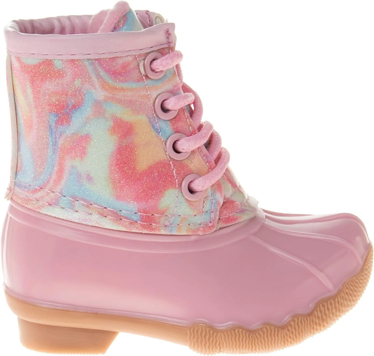 Josmo Unisex-Child Girls Winter Outdoor Snow Rain Lace-up Duck Boots