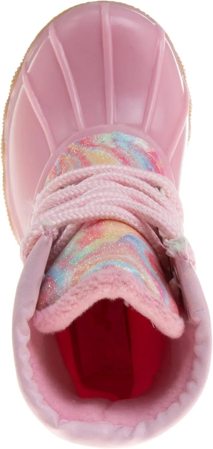Josmo Unisex-Child Girls Winter Outdoor Snow Rain Lace-up Duck Boots