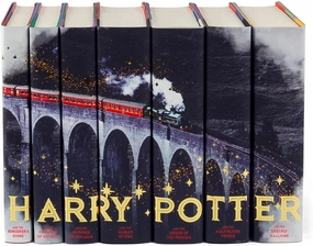 Juniper Books - Harry Potter 7 Volume Boxed Set: Train Design with Metallic Gold - Custom Designed Collectible