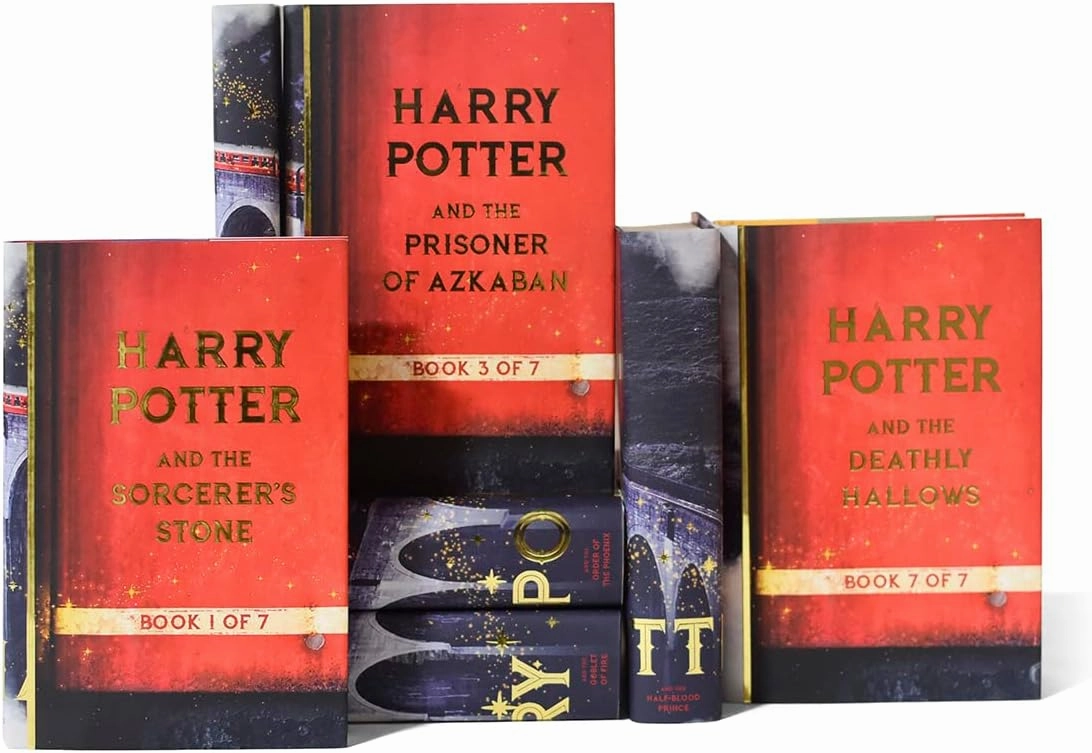 Juniper Books - Harry Potter 7 Volume Boxed Set: Train Design with Metallic Gold - Custom Designed Collectible