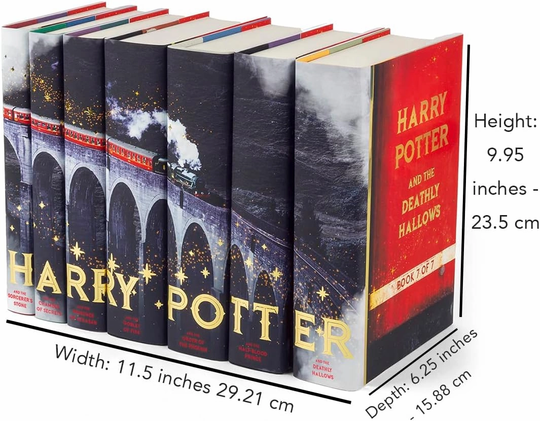Juniper Books - Harry Potter 7 Volume Boxed Set: Train Design with Metallic Gold - Custom Designed Collectible