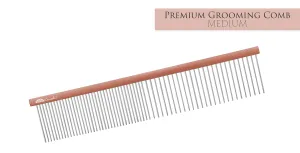 Kenchii Premium Satin Rose Gold Grooming Combs (Medium)