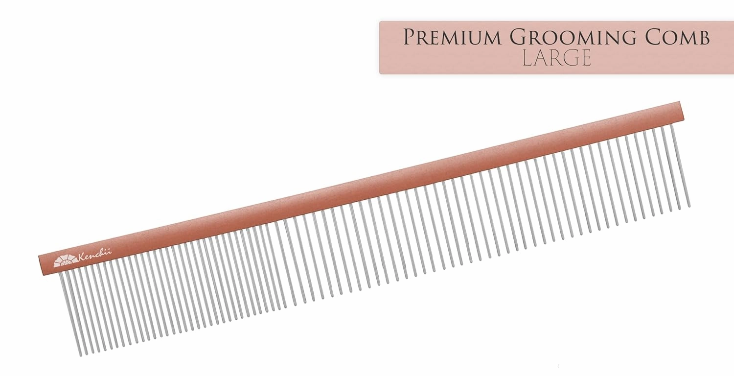 Kenchii Premium Satin Rose Gold Grooming Combs (Large)