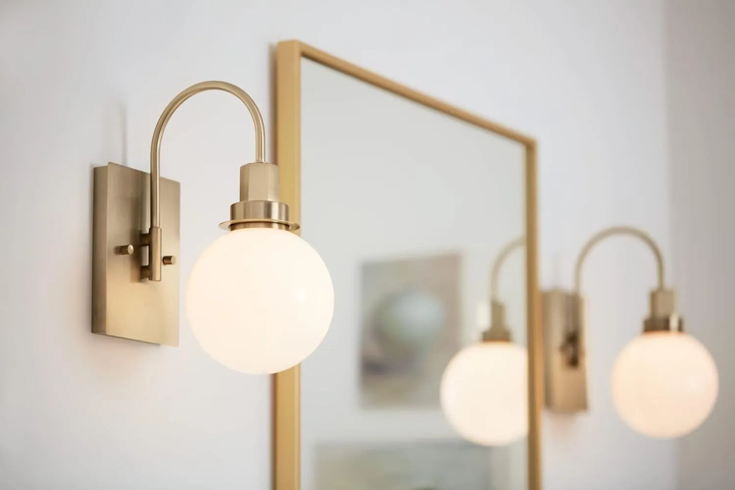 Kichler Hex 11.5 Inch 1 Light Wall Sconce with Opal Glass in Champagne Bronze, 11.5x9x5.75
