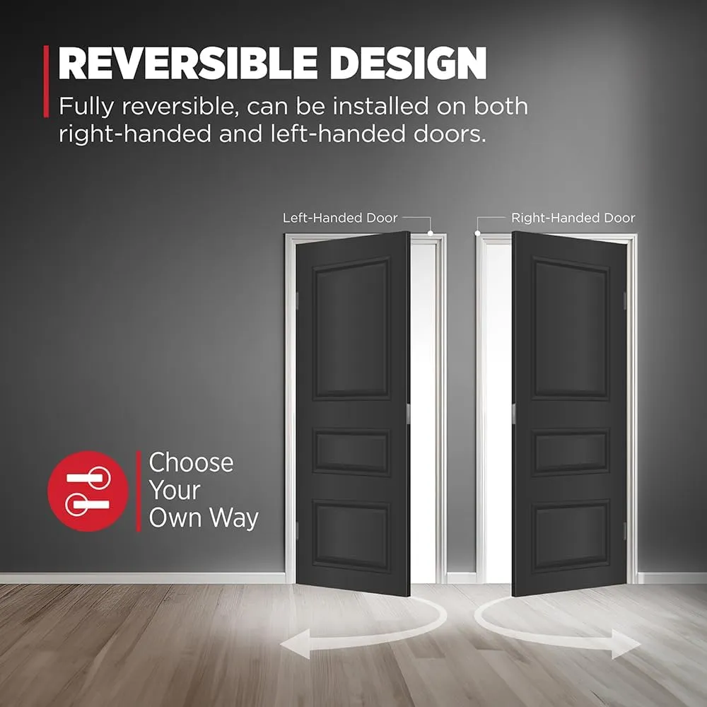 Kwikset Singapore Entry Door Handle with Lock and Key, Secure Keyed Reversible Lever Exterior, For Front Entrance and Bedrooms, Satin Nickel, Pick Resistant Smartkey Rekey Security and Microban