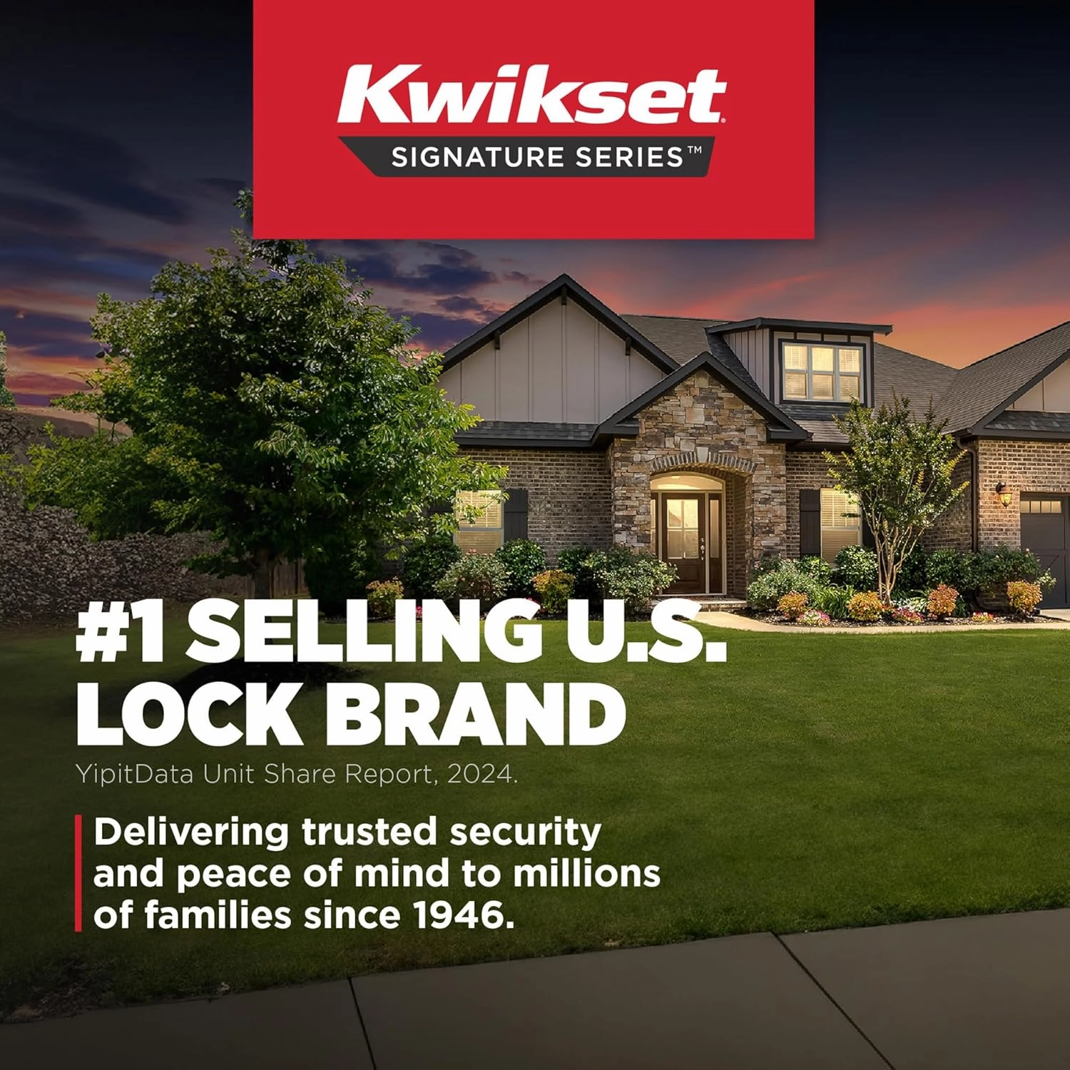 Kwikset Pismo Dummy Door Knob, Single Sided Handle for Closets, French Double Doors, and Pantry, Satin Brass, Square, Non-Turning Interior Push/Pull Door Knob, Microban Protection