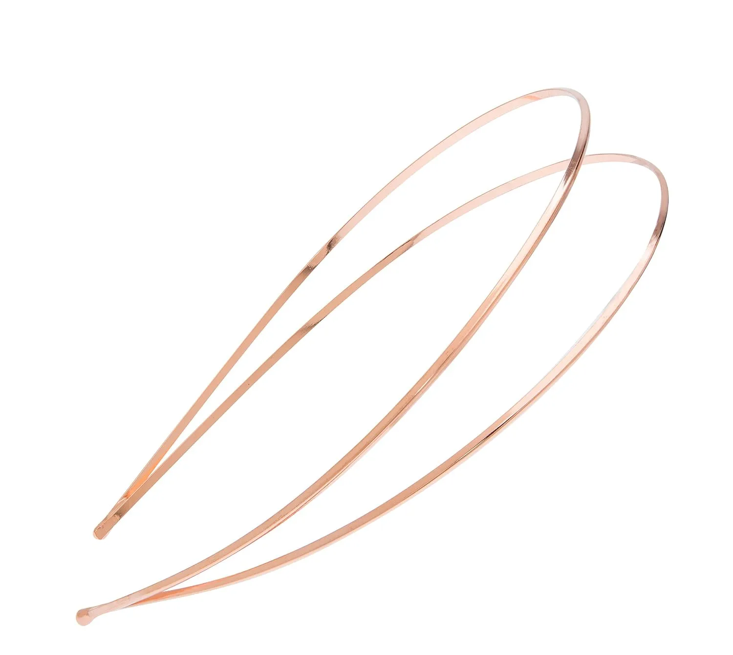 L. Erickson Metal Double Headband - Rose Gold