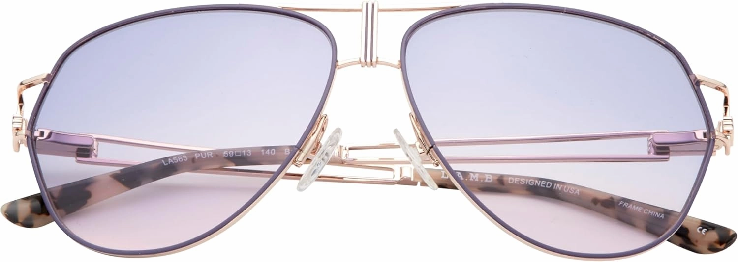 L.A.M.B. LA583 by Gwen Stefani Women's Navigator Sunglasses, 59 mm, UV400 Protection