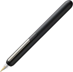 LAMY L74BK-B Dialog 3 by Franco Clivio Fountain Pen (B) 14K Gold Nib Platinum Finish Black