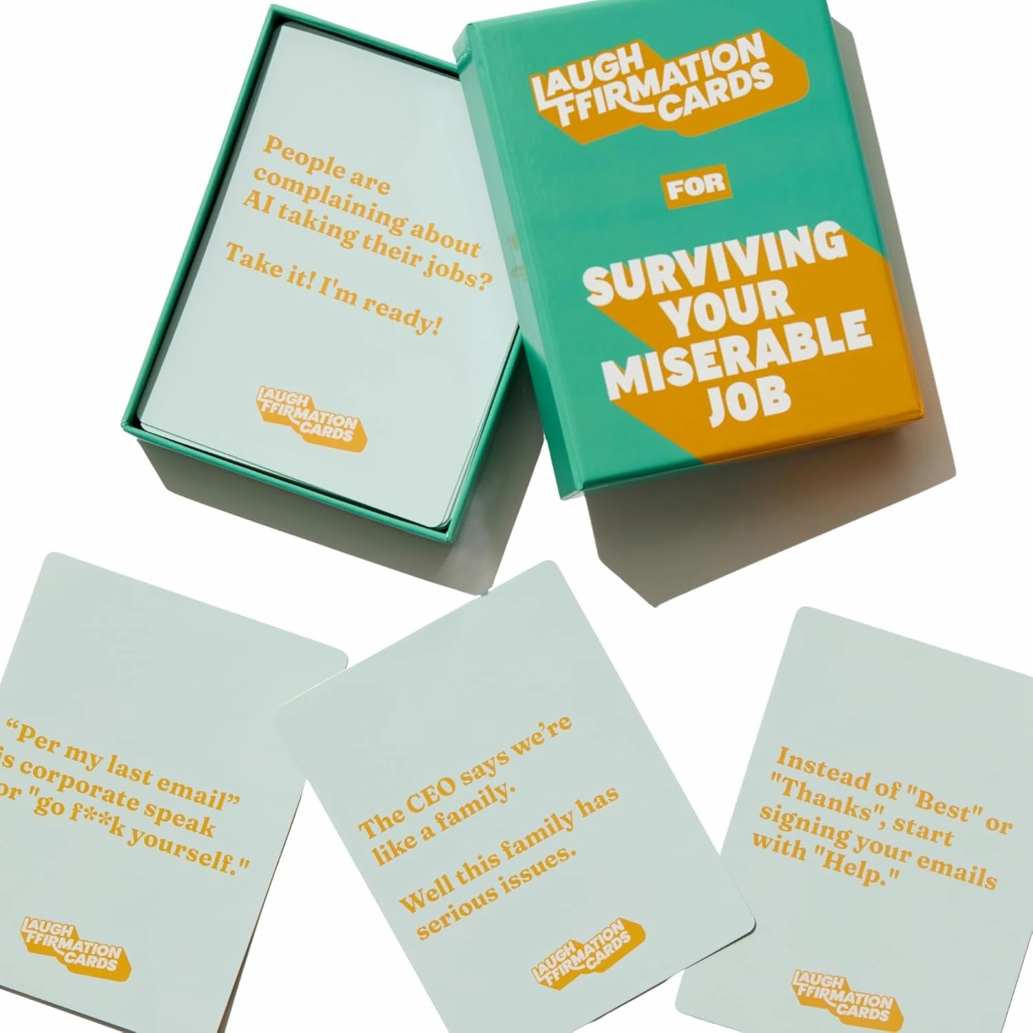 Laughffirmation Affirmation Cards For Adults – Punchy & Hilarious Gift For Dad, Mom, Wife, Husband & Coworker – Funny Gift For All Occasions – Birthdays, Father’s Day, Mother’s Day, Anniversary