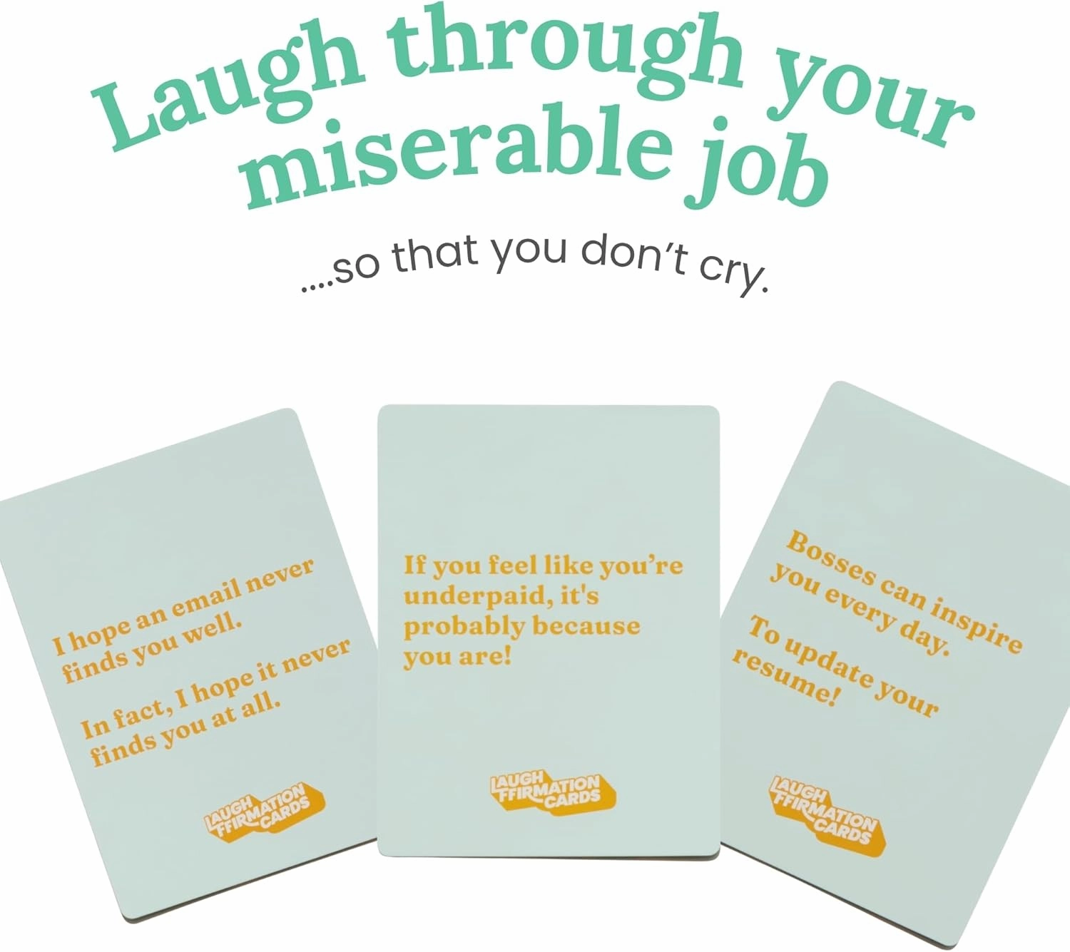 Laughffirmation Affirmation Cards For Adults – Punchy & Hilarious Gift For Dad, Mom, Wife, Husband & Coworker – Funny Gift For All Occasions – Birthdays, Father’s Day, Mother’s Day, Anniversary