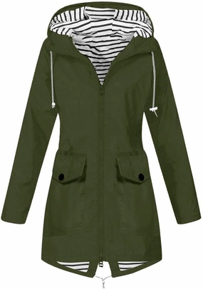 LCMTWX Womens rain coat winter Waterproof Windproof Outdoor Coat Plus Women's Coat Windbreaker Trench Coat Rain Jacket