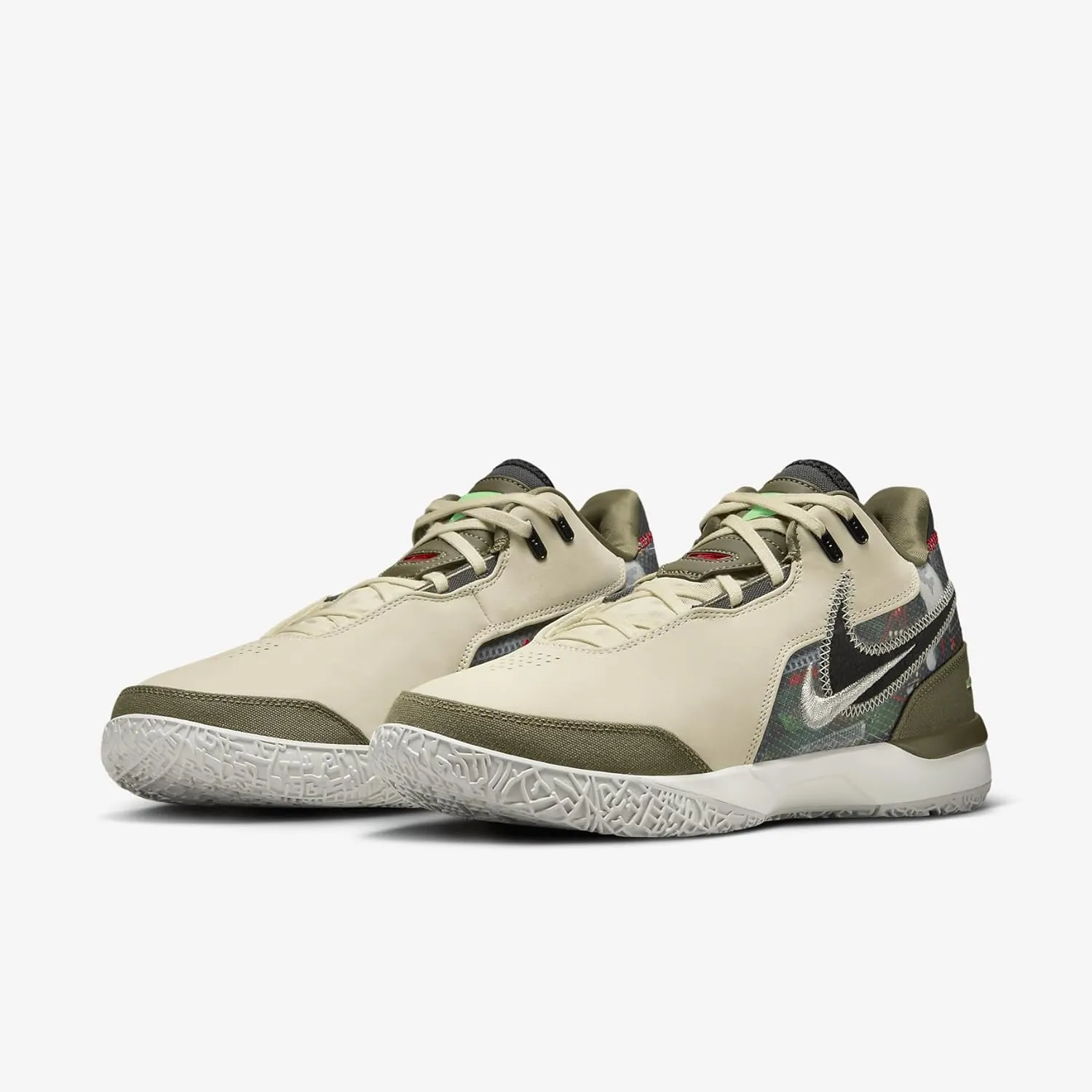 Lebron NXXT Gen AMPD Basketball Shoes (FJ1566-101, Light Orewood Brown/Washed Teal/Metallic Gold)