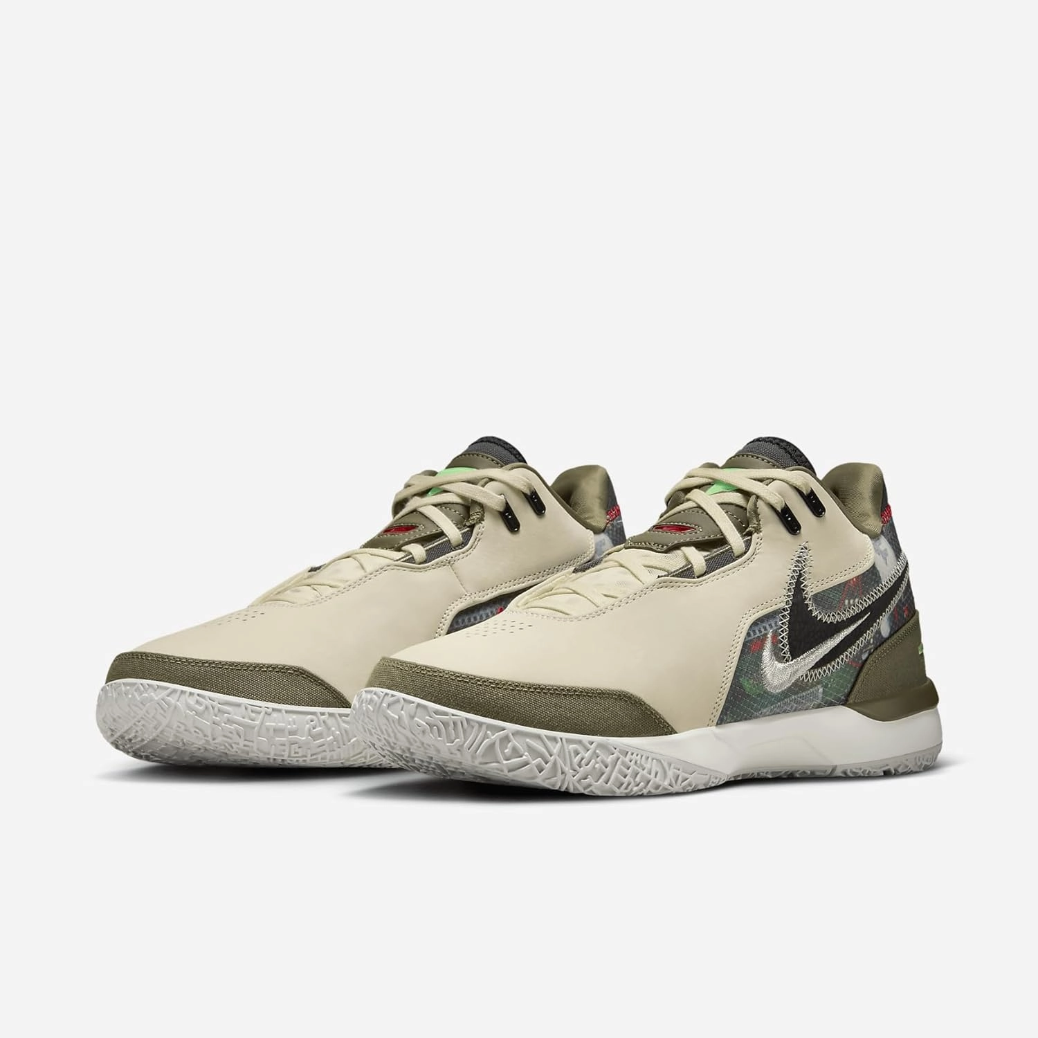 Lebron NXXT Gen AMPD Basketball Shoes (FJ1566-101, Light Orewood Brown/Washed Teal/Metallic Gold)
