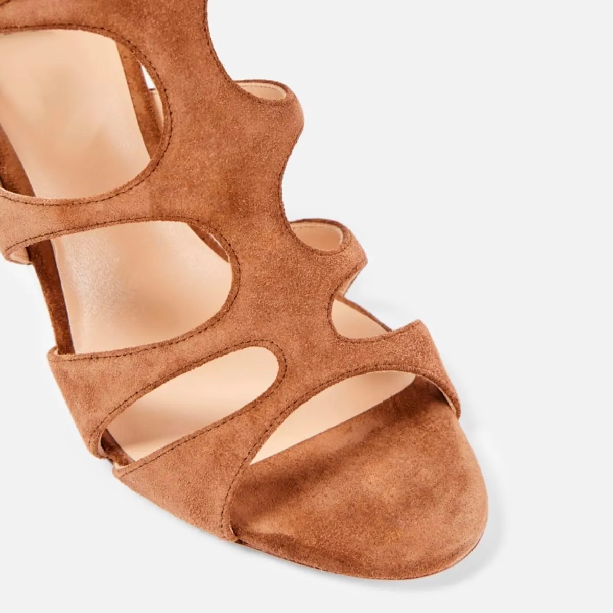 LEHOOR Women Sexy High Heels Gladiator Sandals Open Peep Toe Suede Caged Sandal Booties Kitten Heel Round Toe Cutout Ankle Boots Buckle Strappy Stiletto Sandals Dressy Summer Wedding Office 4-11 M US