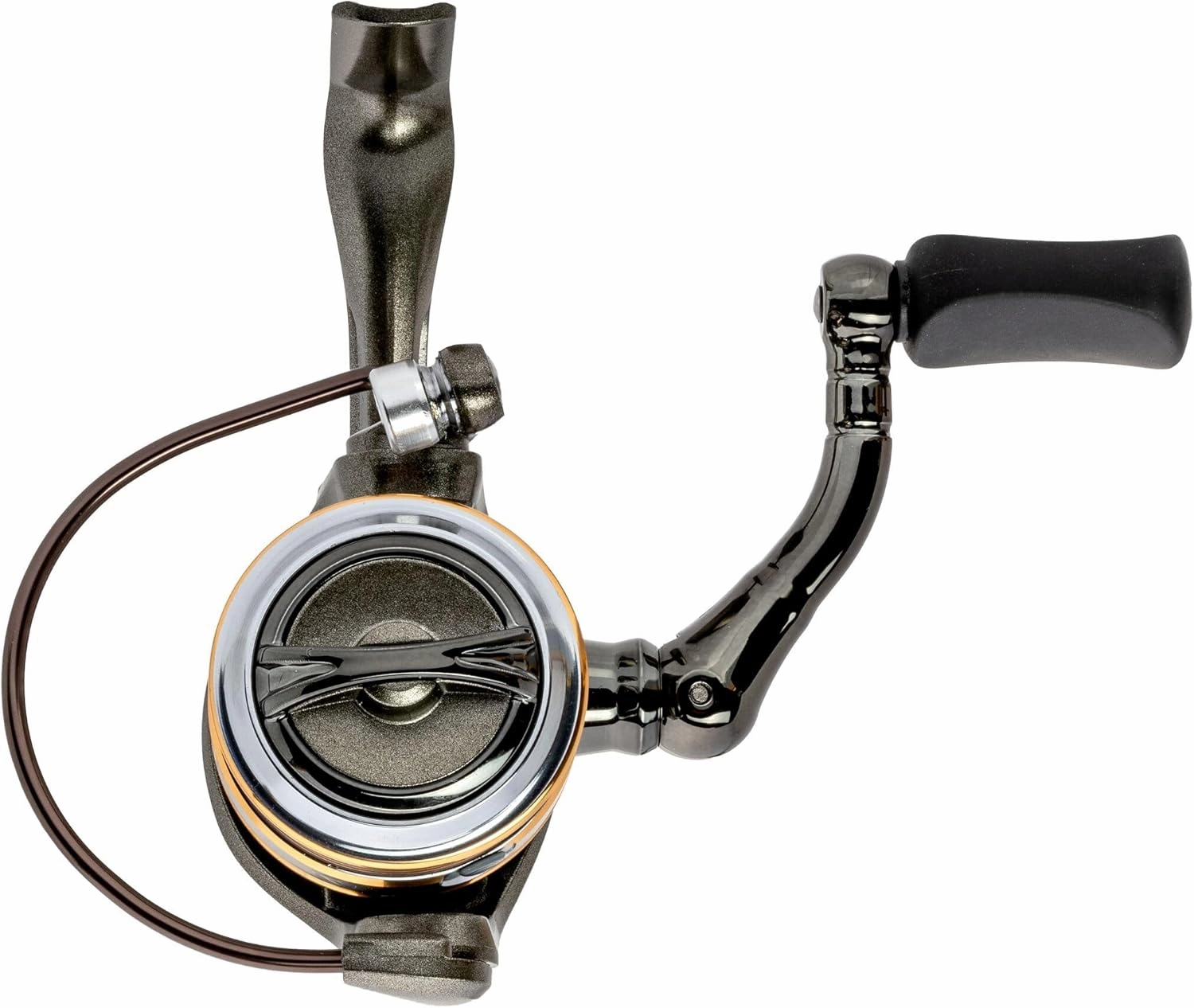Lew’s Laser Lite Spinning Fishing Reel, 6 1 Bearings, Graphite Frame and Sideplate, Speed Lube, Multi-Disc Drag, Metallic Gray/Silver/Gold