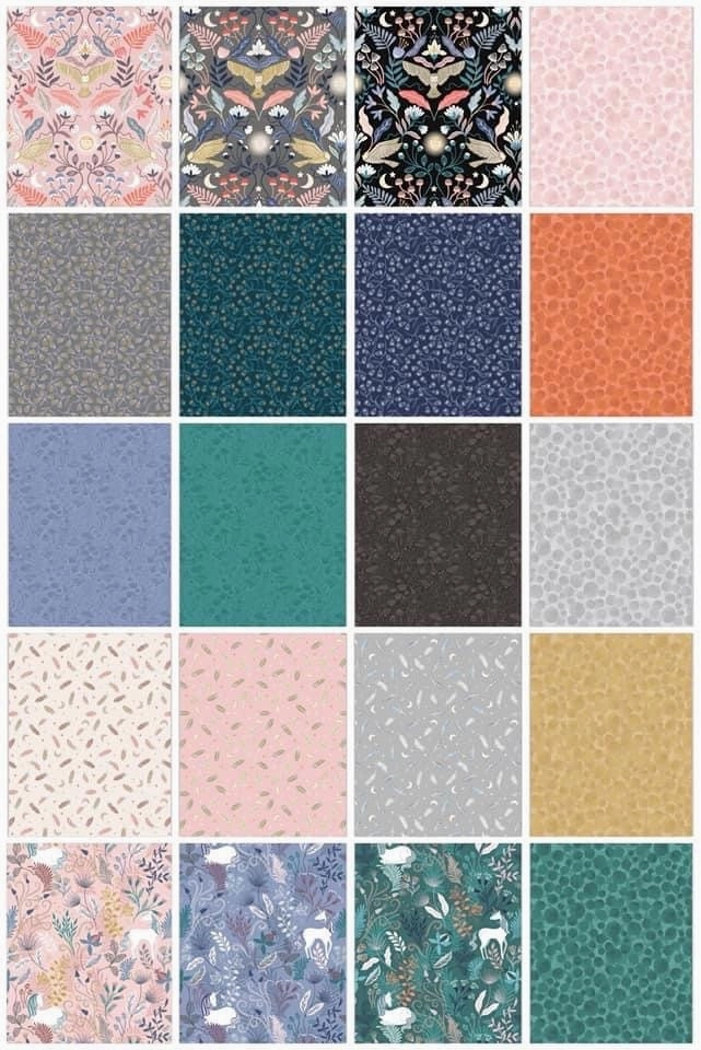 Lewis & Irene Enchanted Fabric Collection Metallic Copper Enchanted Owl on Pink A547.1