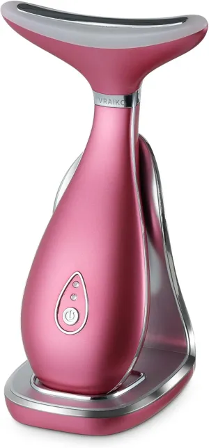 Lily Neck Face Massager, Face Sculpting Tool, 3-in-1 Facial Device with Thermal, Triple Action Care, for Enhanced Absorption Radiance Contouring Elasticity and Lymphatic Drainage (With Stand)