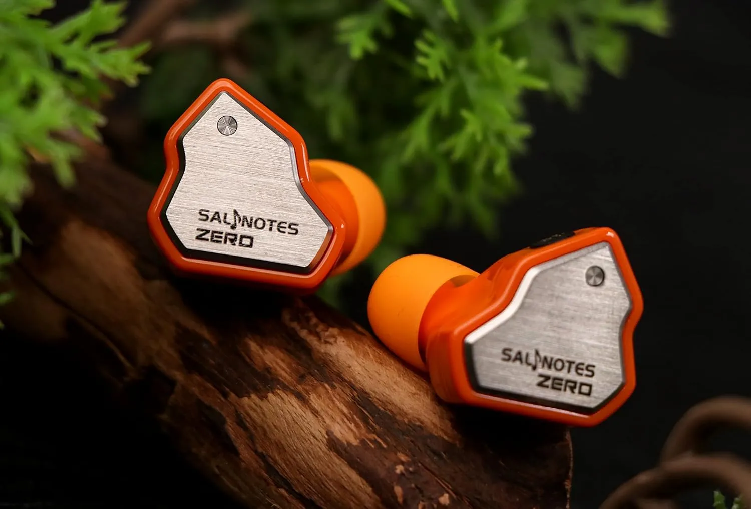 Linsoul 7Hz Salnotes Zero HiFi 10mm Dynamic Driver in-Ear Earphone IEM with Metal Composite Diaphragm Stainless Steel Faceplate Detachable 2Pin OFC Cable (Orange, Without Mic)