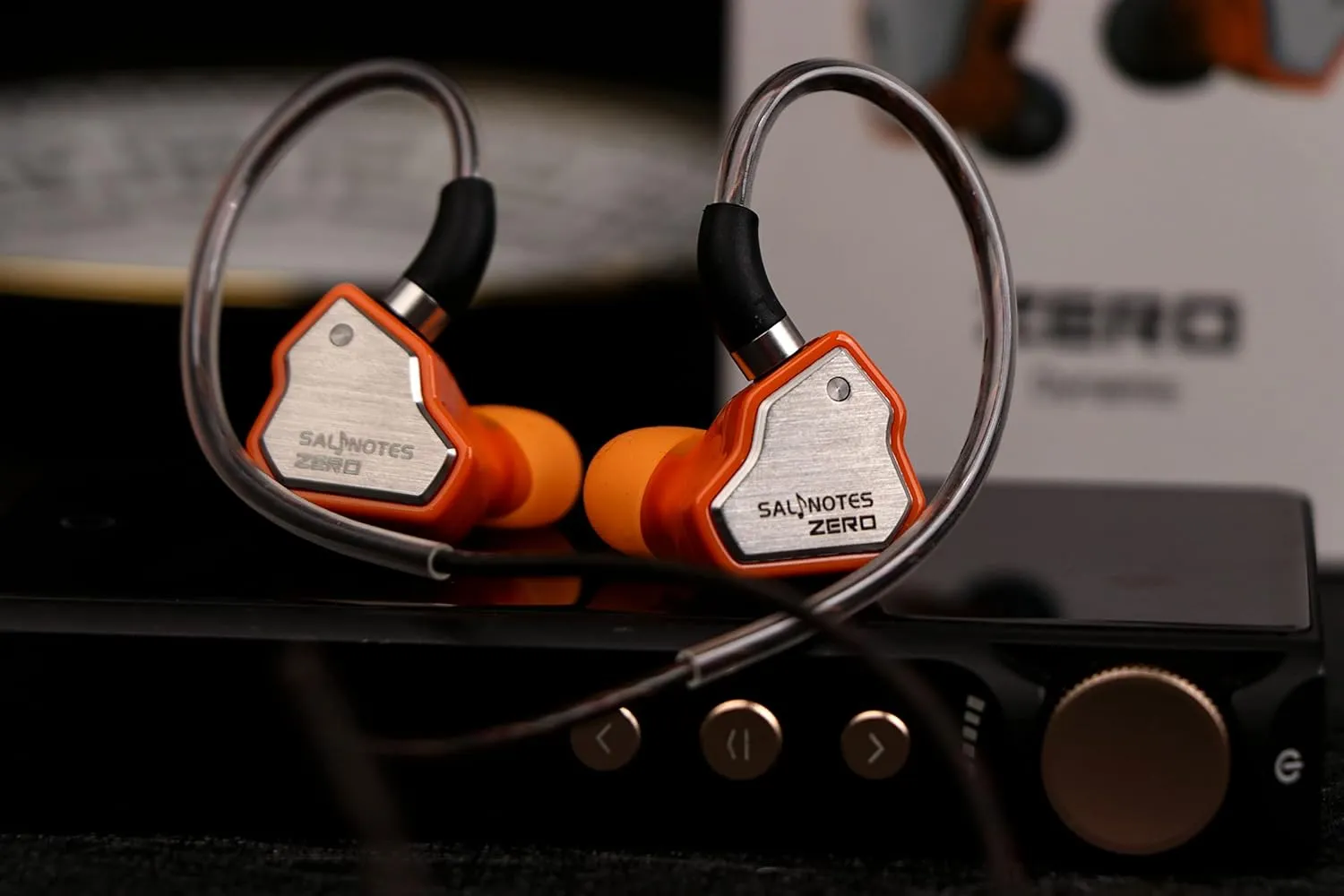 Linsoul 7Hz Salnotes Zero HiFi 10mm Dynamic Driver in-Ear Earphone IEM with Metal Composite Diaphragm Stainless Steel Faceplate Detachable 2Pin OFC Cable (Orange, Without Mic)