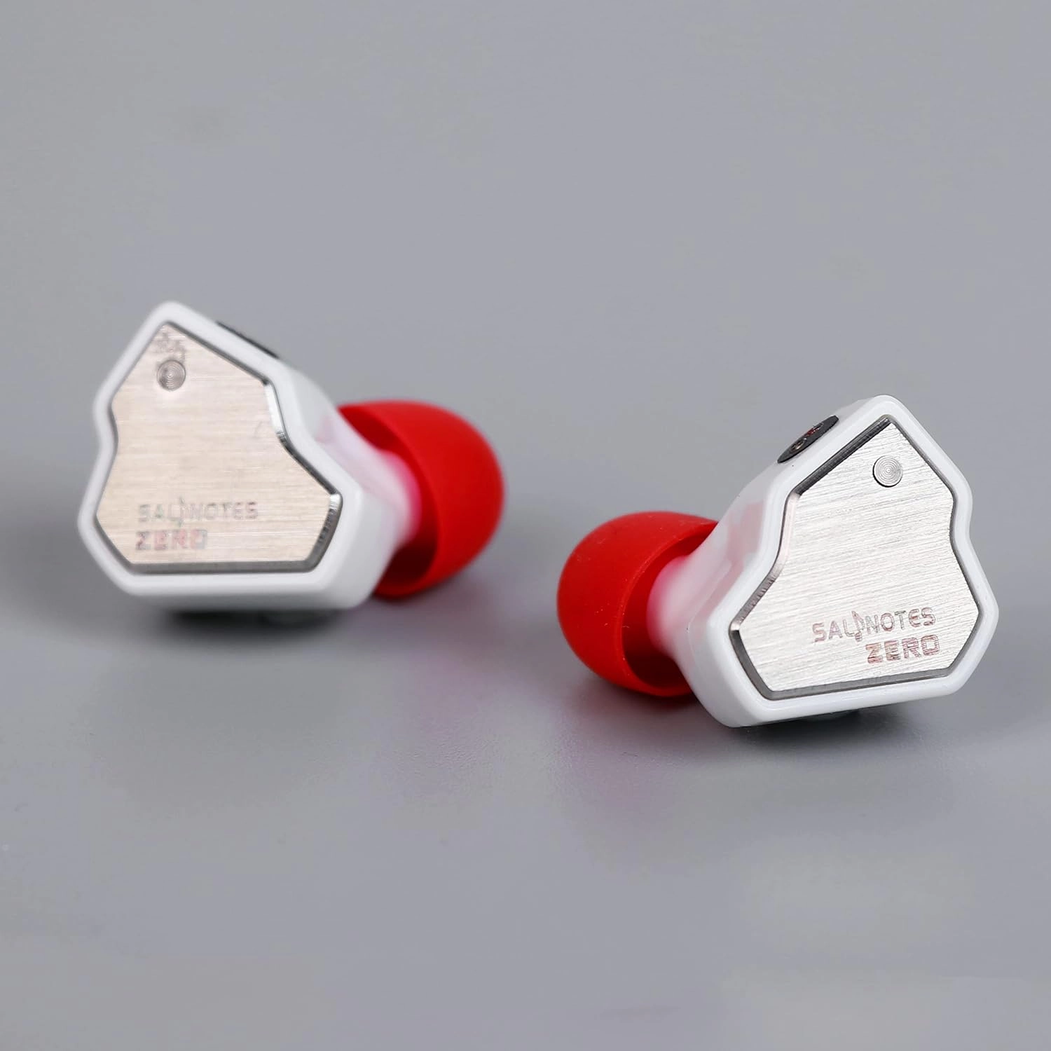 Linsoul 7Hz Salnotes Zero HiFi 10mm Dynamic Driver in-Ear Earphone IEM with Metal Composite Diaphragm Stainless Steel Faceplate Detachable 2Pin OFC Cable (White, with Mic, 3.5mm)