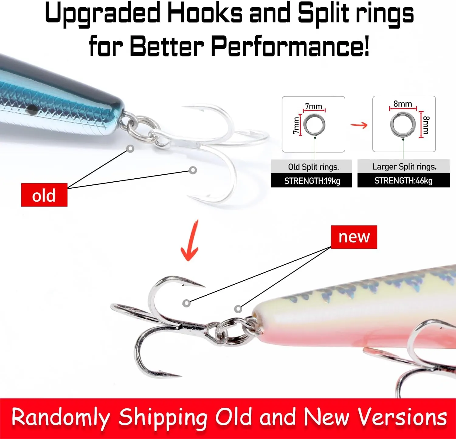 LITTMA California Surf Fishing Lures Saltwater Jerkbait Crankbait Surf Minnow 110 - Metallic Sardine Super Glow & Pearl Pink Belly Glow Lures for Halibut & Striper Fishing
