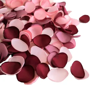 Lookein 300pcs Rose Petals Satin Flower Petals for Wedding Flower Girl Basket Table Centerpieces Aisle Runner Party Confetti Bridal Shower Dinner Wedding Decoration, Elegant Burgundy