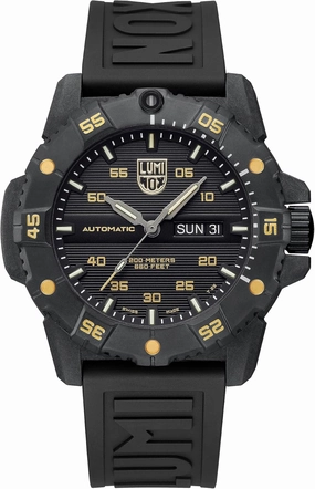 Luminox Master Carbon Seal Automatic Watch | Black Stamped Dial with Gold Print | XS.3865.Gold