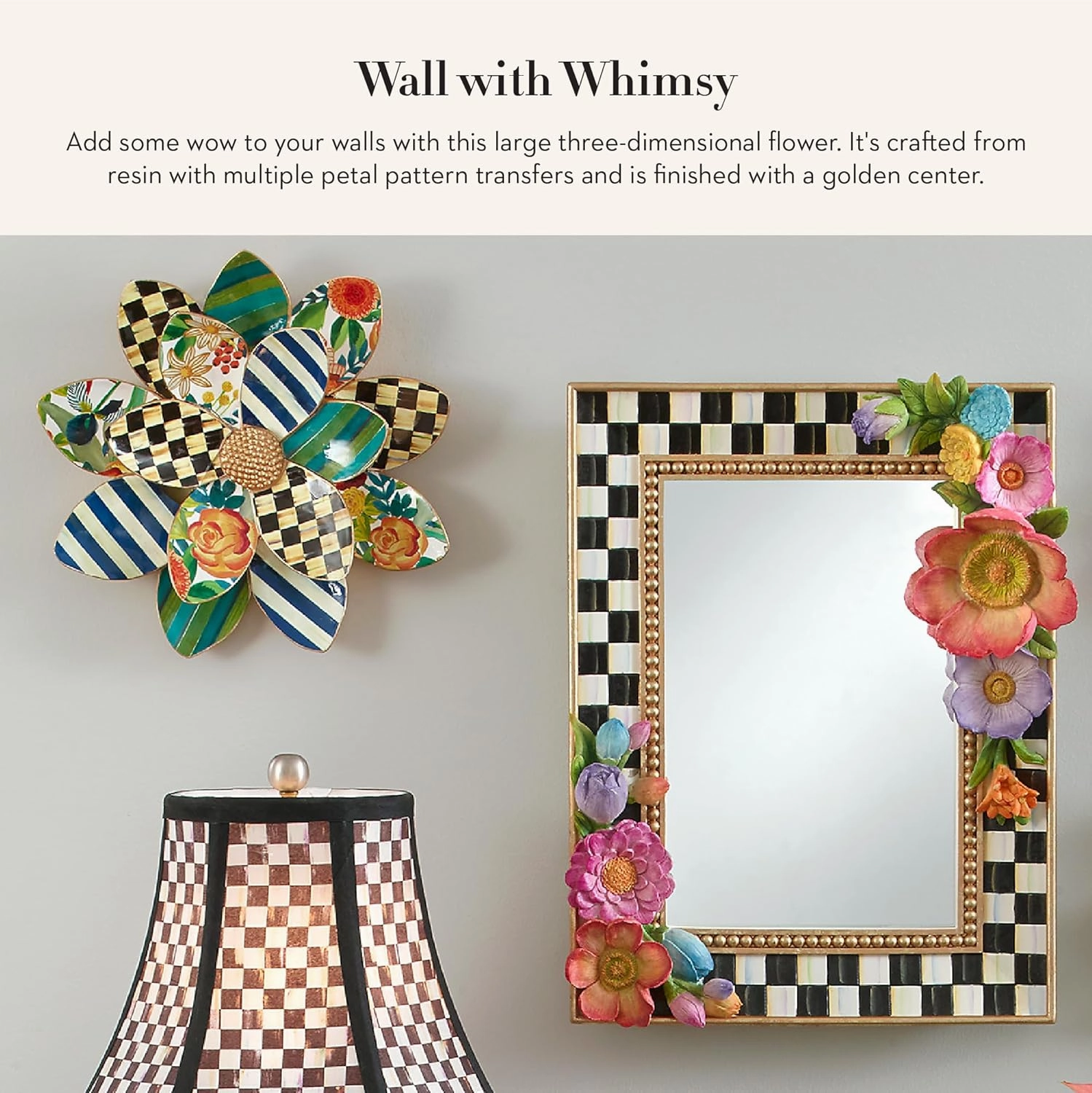 MACKENZIE-CHILDS Wallflower, Hanging Floral Wall Decor, Large