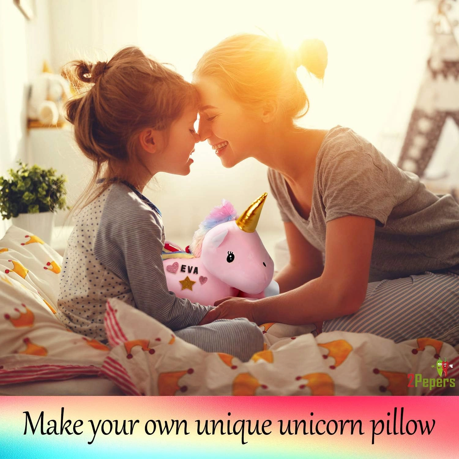 Make Your Own Unicorn Pillow Kit Arts and Crafts for Girls (No Sew), DIY Unicorn Craft Girl Ages 3 4 5 6 7 8 9 10 Years Old, Gifts for Kids, Birthday Present, Best Christmas Toy, Kids Project.