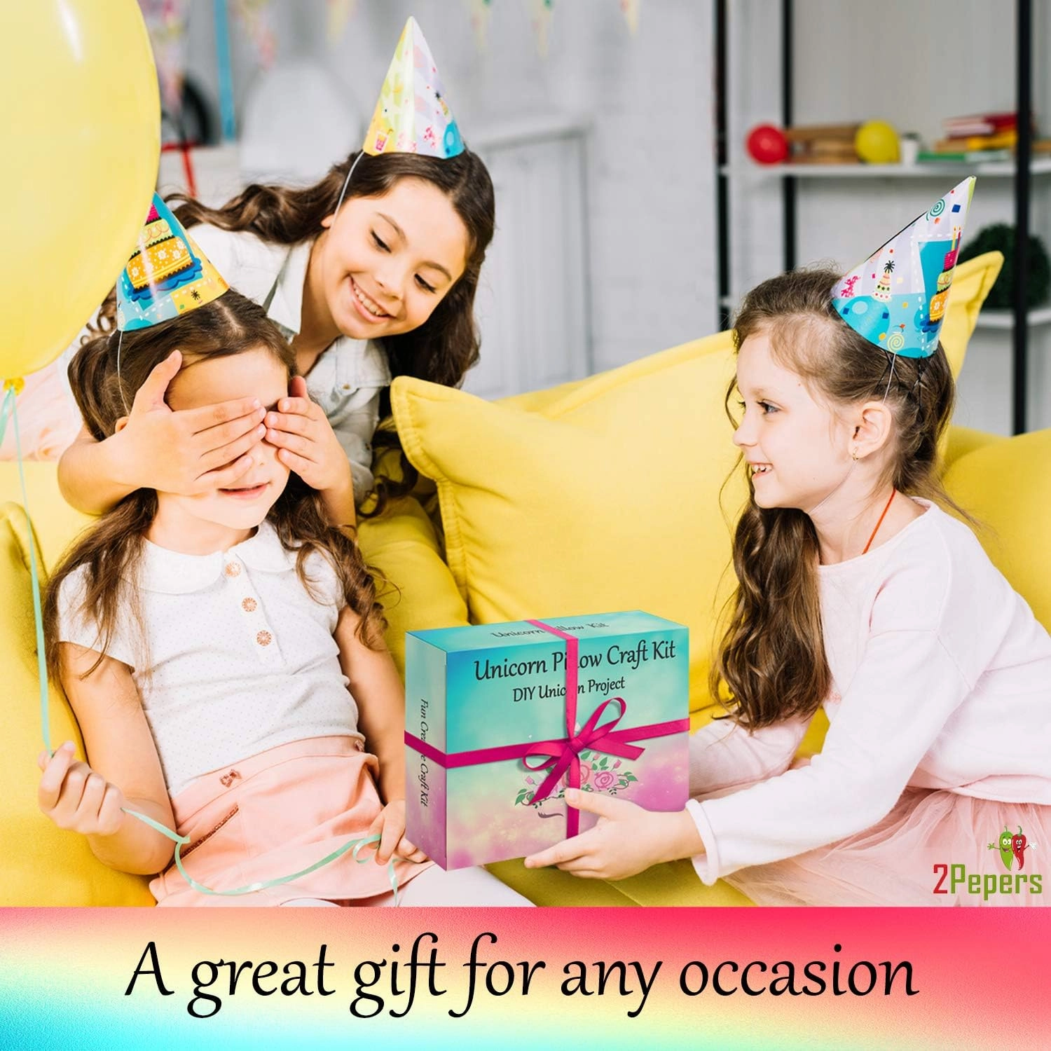 Make Your Own Unicorn Pillow Kit Arts and Crafts for Girls (No Sew), DIY Unicorn Craft Girl Ages 3 4 5 6 7 8 9 10 Years Old, Gifts for Kids, Birthday Present, Best Christmas Toy, Kids Project.