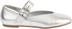 Makers Shoes - LEVI 3 - Classic Mary Jane Flats, Metallic Finish, Buckle Strap