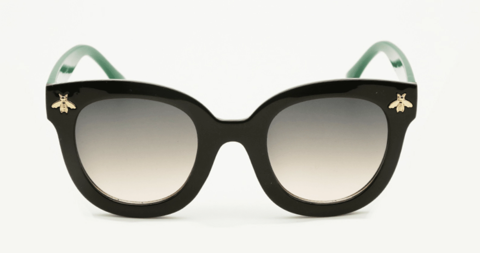 Matt Black & Gold Bee Sunglasses