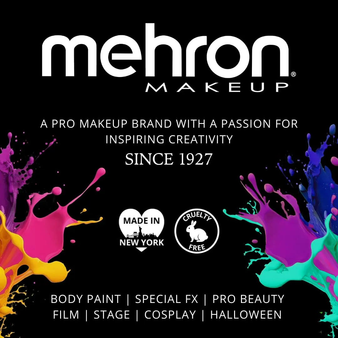 Mehron Makeup Paradise FX Makeup Pro Size | Stage & Screen, Face & Body Painting, Special FX, Beauty, Cosplay, and Halloween | Water Activated Face Paint & Body Paint 1.4 oz (40 g) (Metallic Gold)