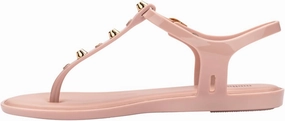 Melissa Solar Stud Jelly Sandals for Women- Women's Jelly Shoes with Metallic Studs, T-Strap Women's Sandals, Women's Fashion