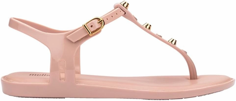 Melissa Solar Stud Jelly Sandals for Women- Women's Jelly Shoes with Metallic Studs, T-Strap Women's Sandals, Women's Fashion