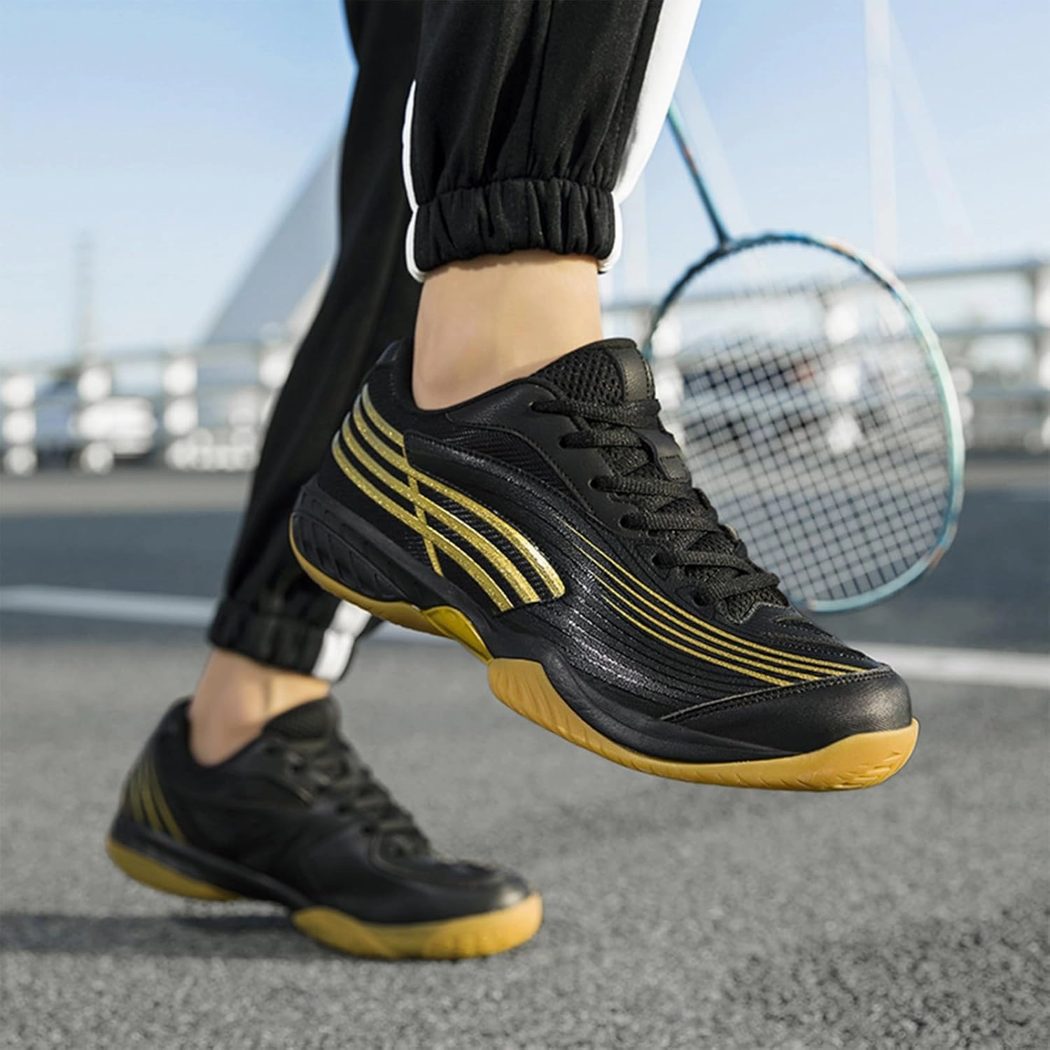 Men's Pickleball Shoes Badminton Tennis Non Slip Comfort Table Tennis Volleyball Sport Shoes Court Sneakers Indoor Outdoor