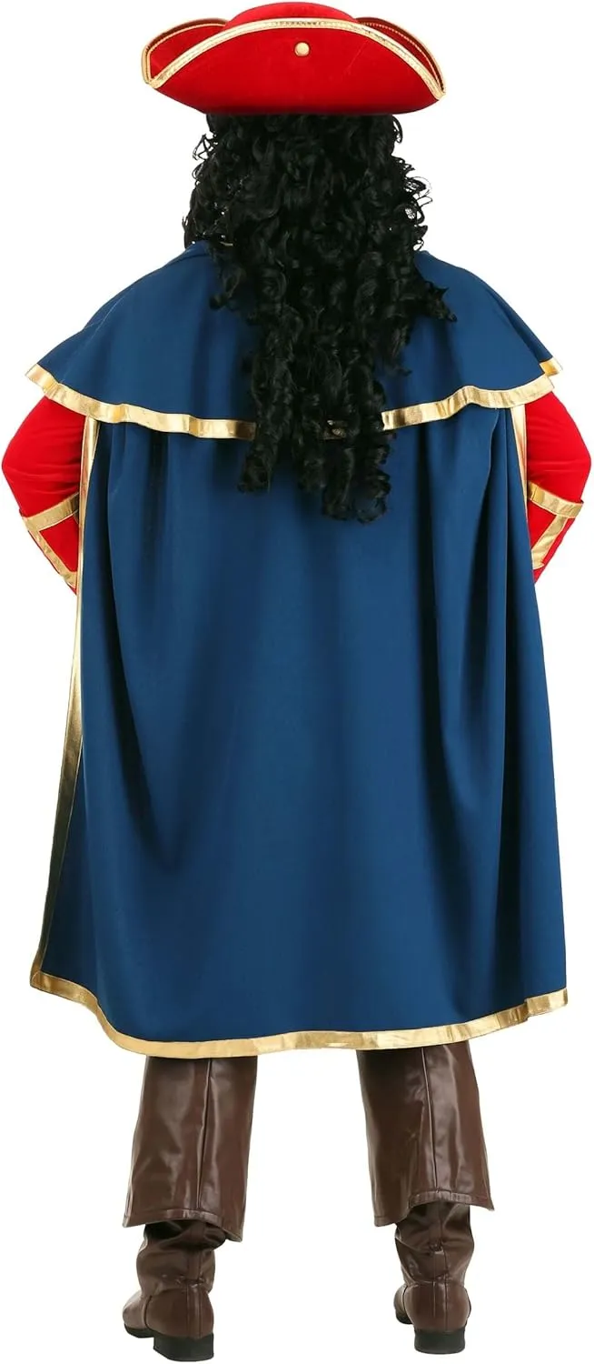 Mens Deluxe Rum Buccaneer Costume | Adult Pirate Mascot | Pirate Outfit With Cape and Jacket For Halloween