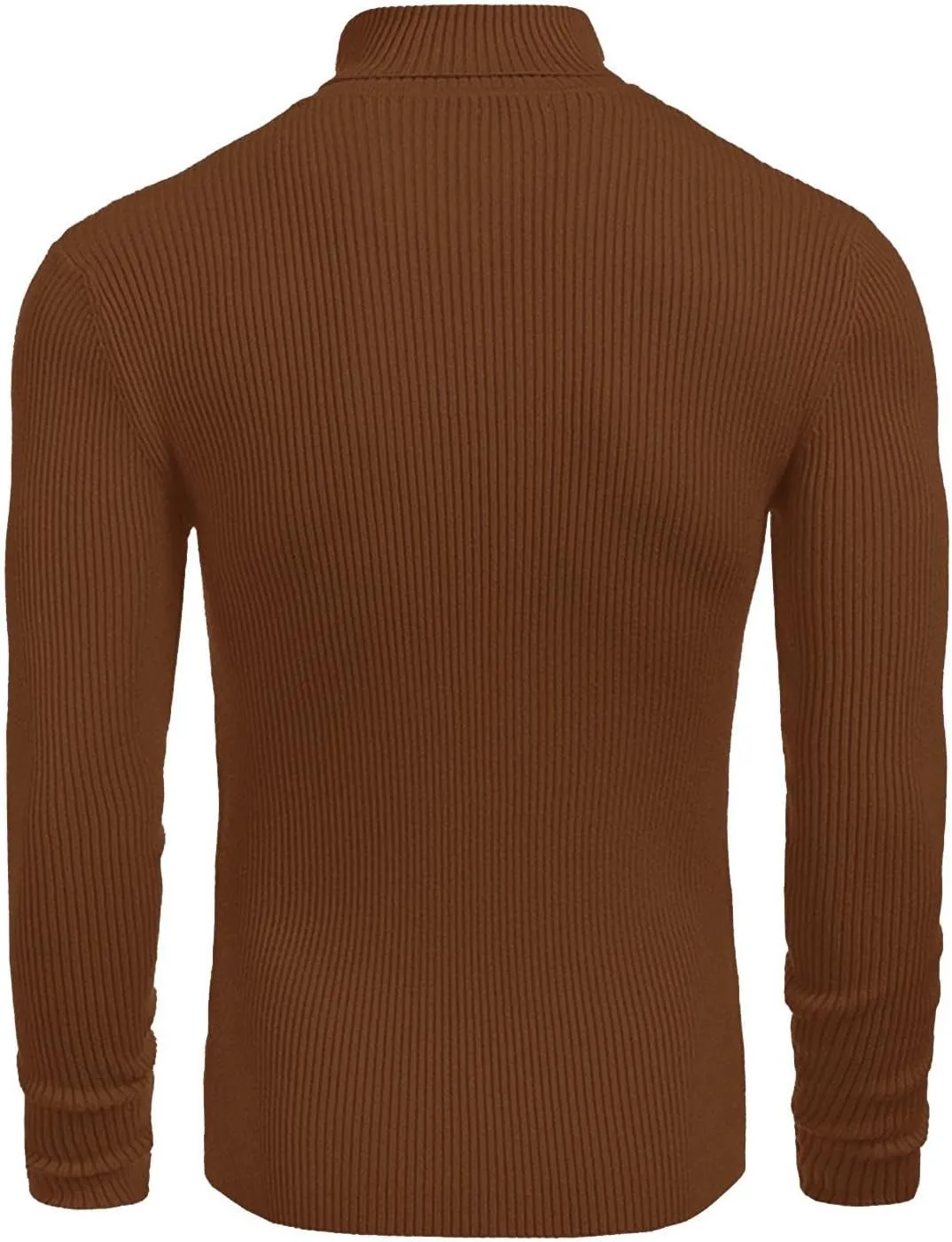 Mens Slim Fit Turtleneck Sweater Basic Long Sleeve Solid T-Shirt Thermal Casual Knitted Turtle Neck Pullover Sweater
