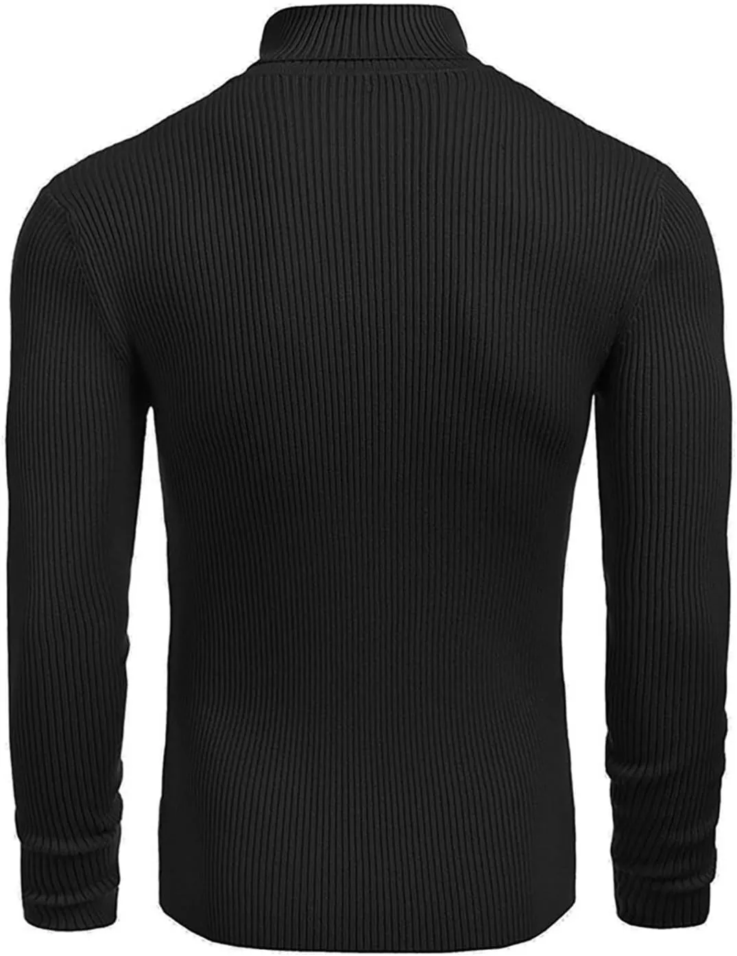 Mens Slim Fit Turtleneck Sweater Basic Long Sleeve Solid T-Shirt Thermal Casual Knitted Turtle Neck Pullover Sweater