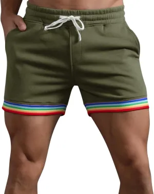 Men's Swim Trunks Three Shorts Quarter Quick Beach Pants Swim Men's Plain Dry Men's Swimwear Bathing Suit Swimming