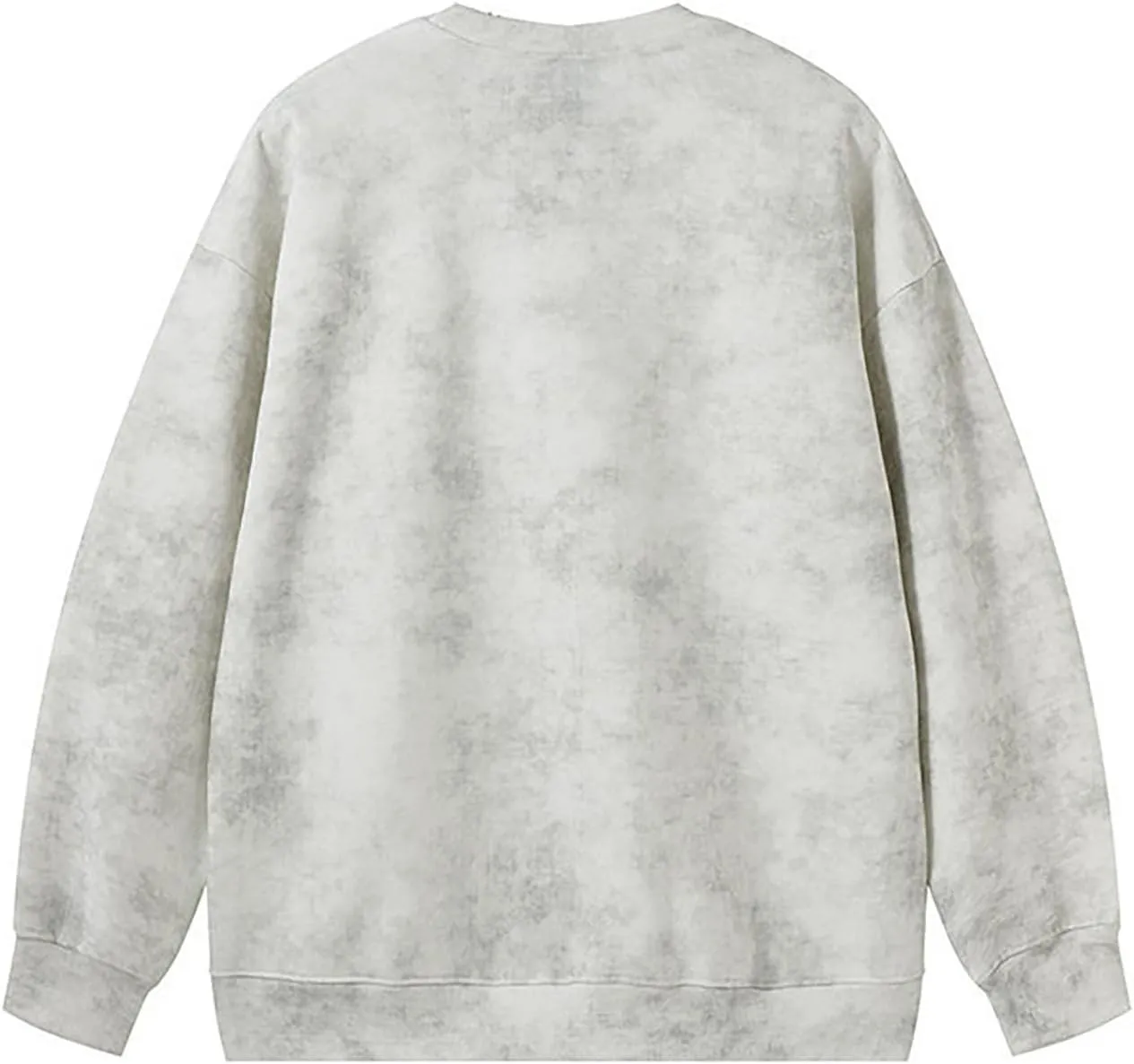 Mens Tie Dye Crew Neck Sweatshirt Wash Long Sleeve Casual Stylish Pullover Streetwear Loose Gym Workout Sweatshirt