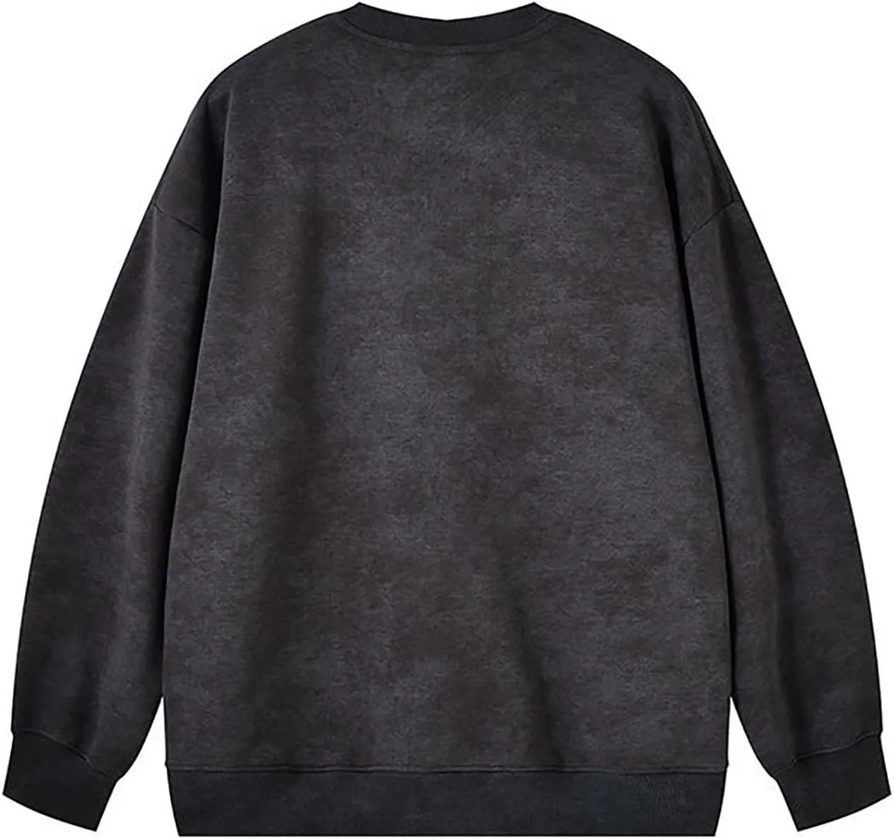 Mens Tie Dye Crew Neck Sweatshirt Wash Long Sleeve Casual Stylish Pullover Streetwear Loose Gym Workout Sweatshirt