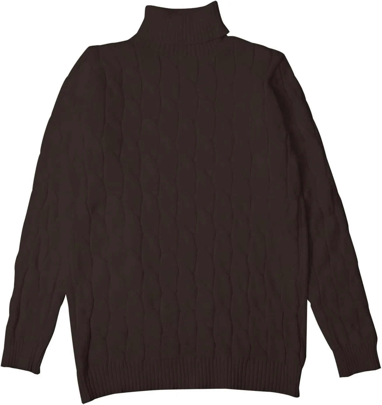Mens Turtleneck Sweater Basic Long Sleeve Slim Fit Solid T-Shirt Fall Winter Casual Twisted Knitted Pullover Sweater