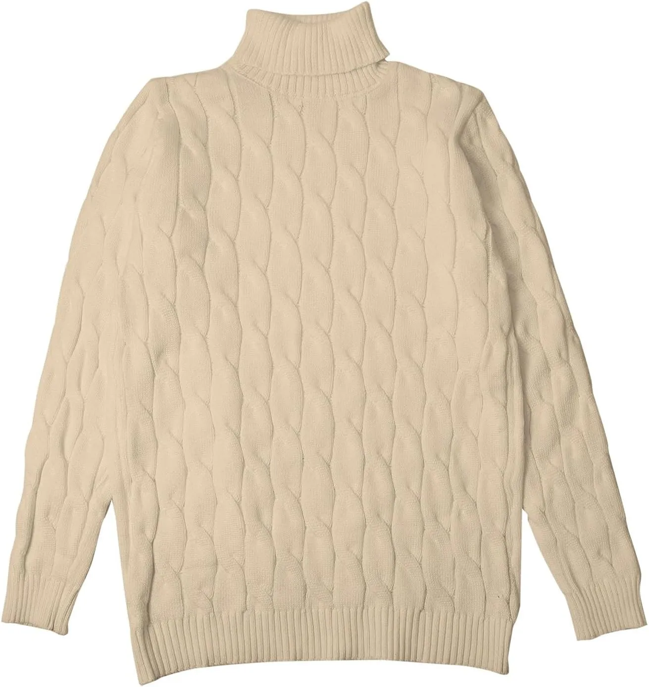 Mens Turtleneck Sweater Basic Long Sleeve Slim Fit Solid T-Shirt Fall Winter Casual Twisted Knitted Pullover Sweater