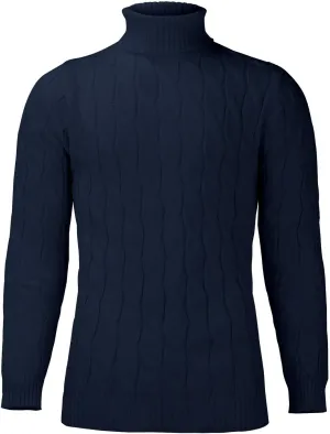 Mens Turtleneck Sweater Basic Long Sleeve Slim Fit Solid T-Shirt Fall Winter Casual Twisted Knitted Pullover Sweater